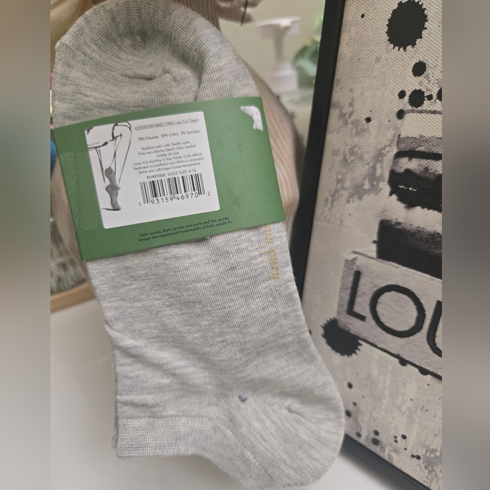 Kate Spade Lemons Low Cut Socks Set Of 3 NWT - Picture 3 of 5